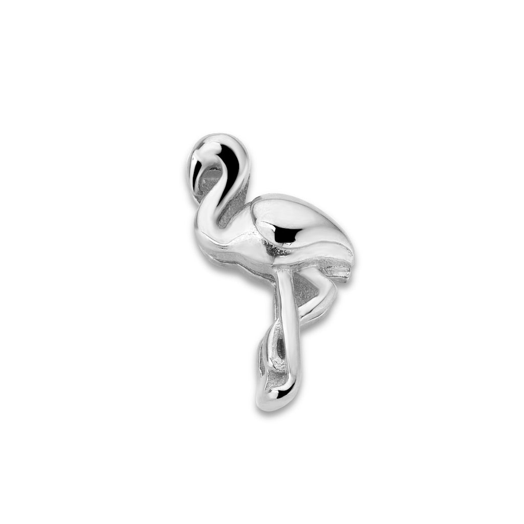 Mesh charm flamingo silver