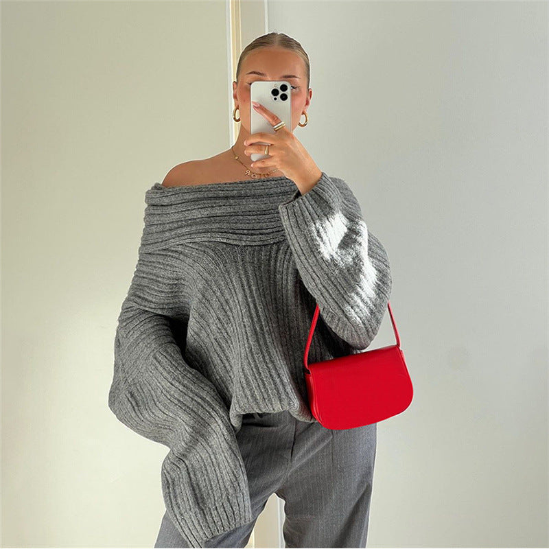 SS Off-the-shoulder Sweater