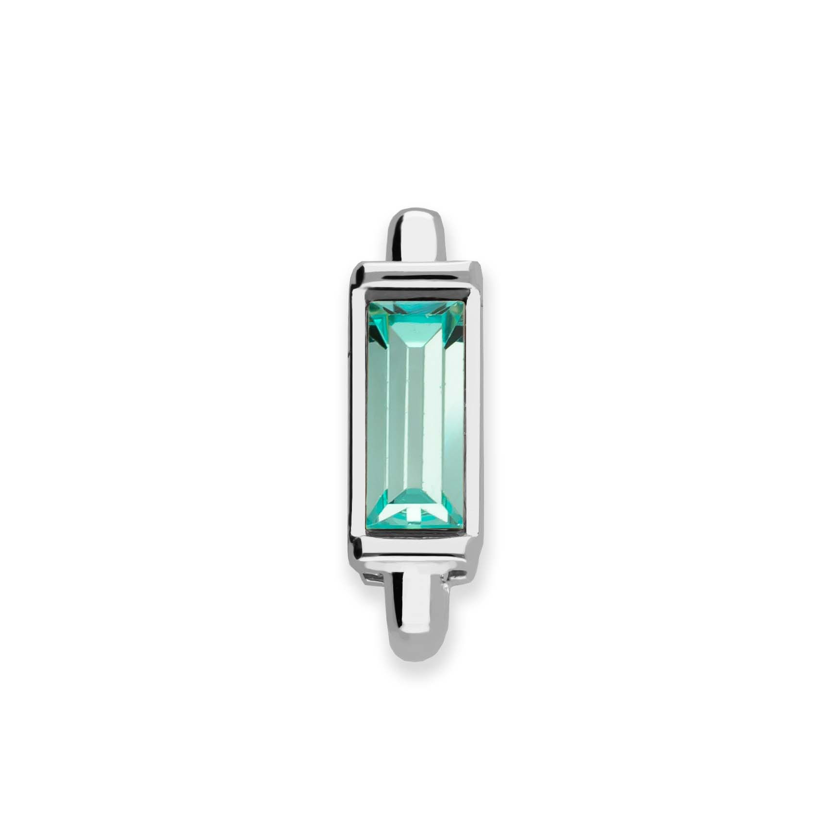 Mesh charm aqua silver
