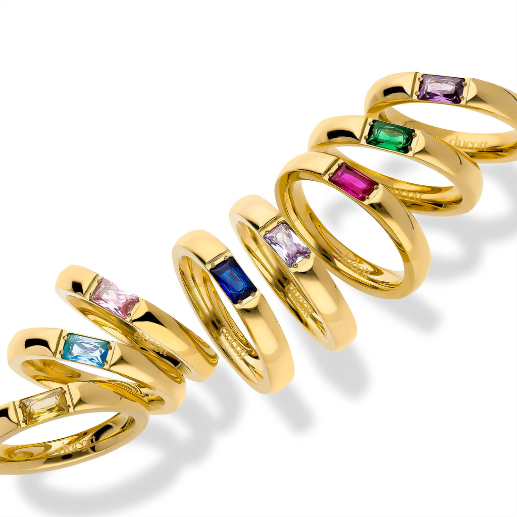 Birthstone ring gold