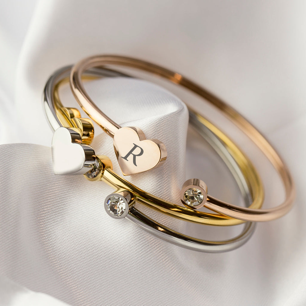 Heart bangle rosé gold