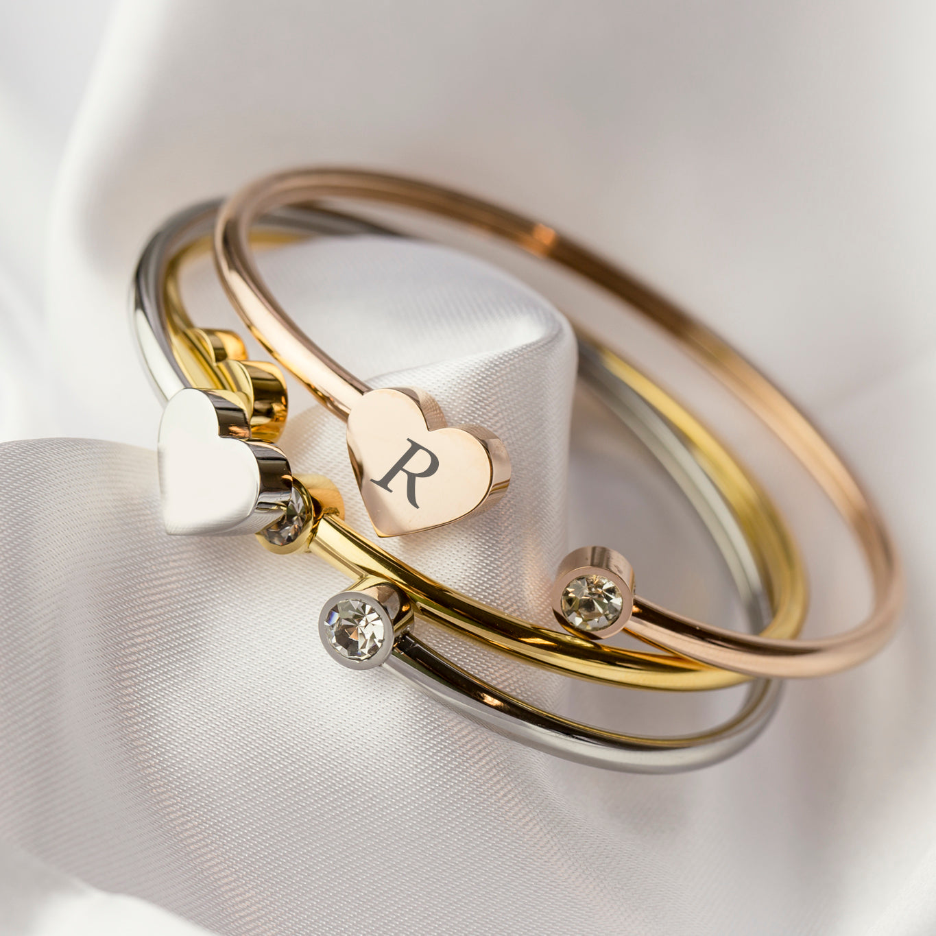 Heart bangle rosé gold
