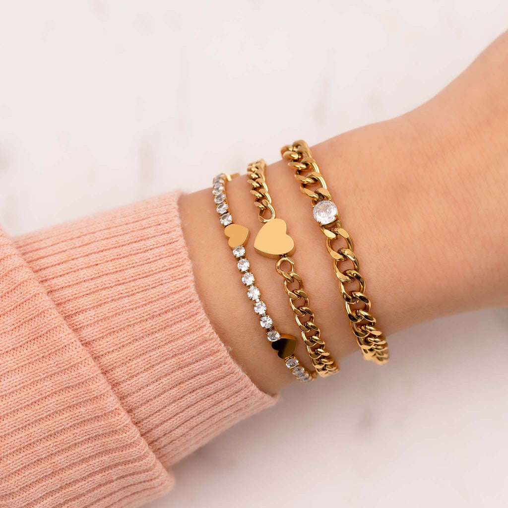Sparkling hearts gold