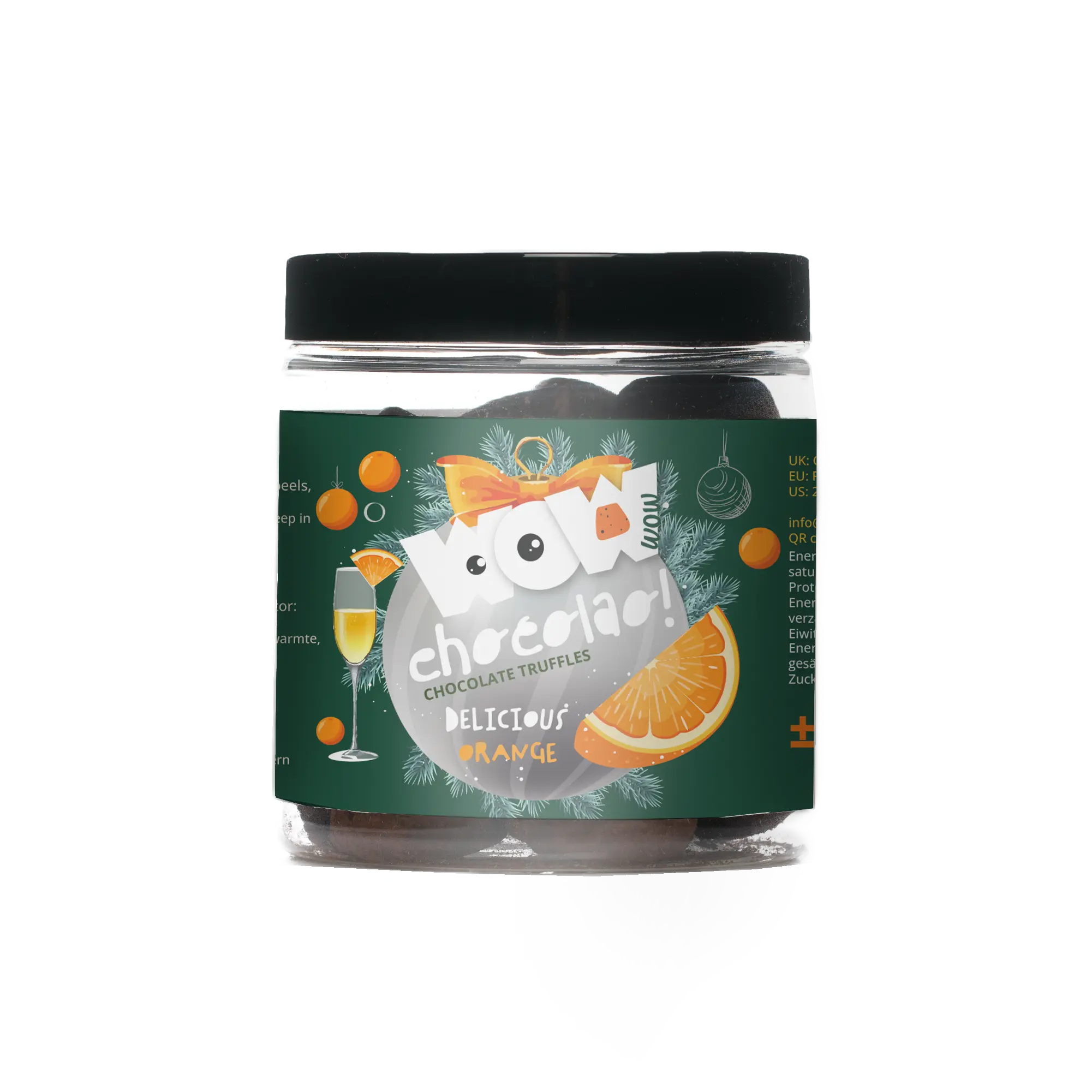 Confit Orange - Christmas Edition - Chocolate Truffles - Gifting jar 130g