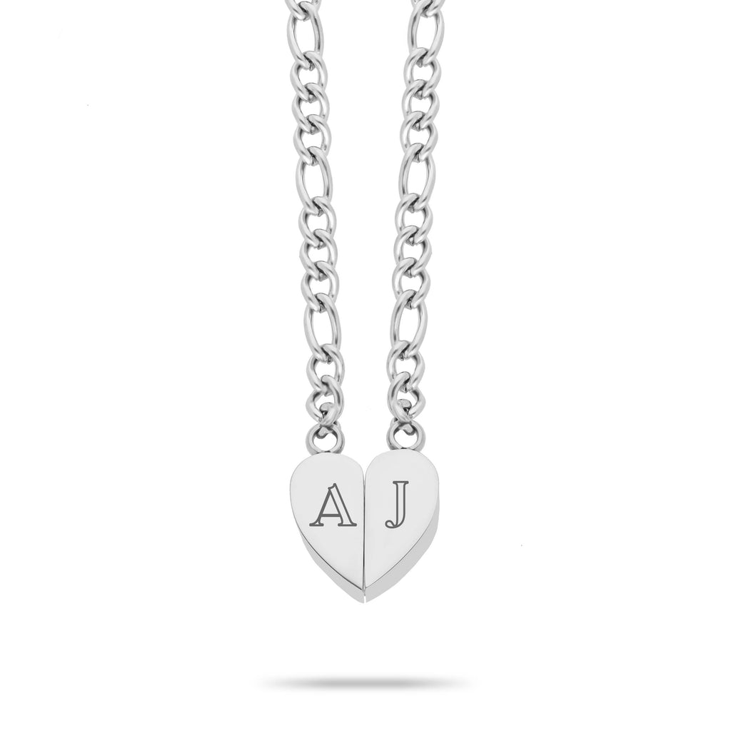 Magnetic heart silver