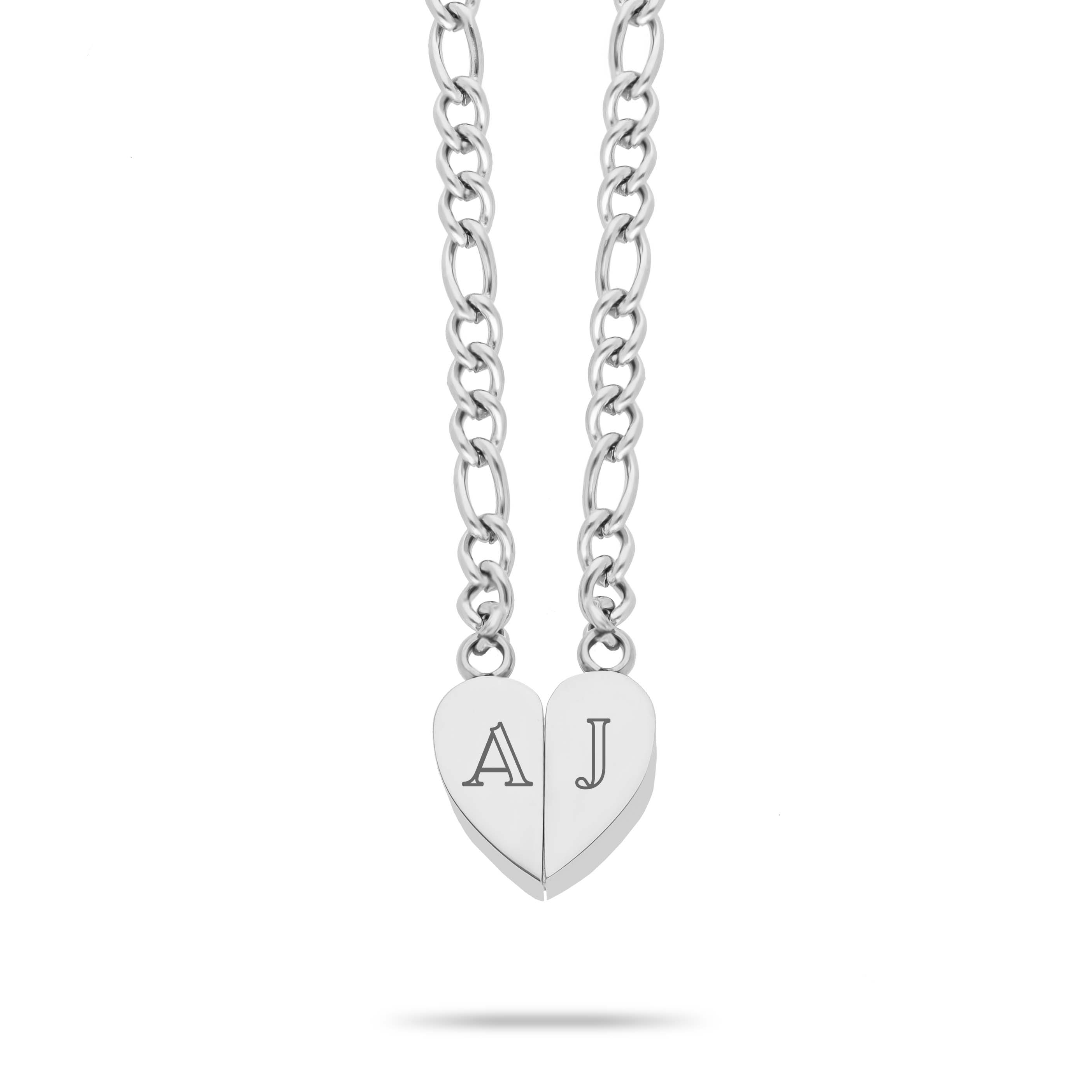 Magnetic heart silver