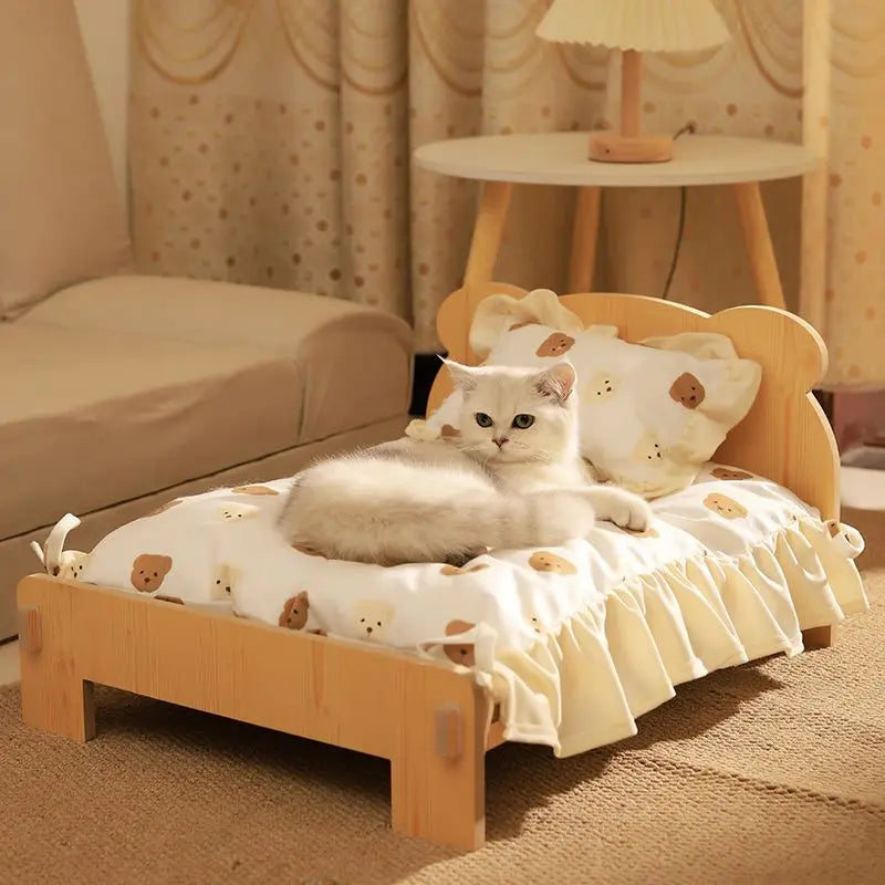 Kattenbed hout