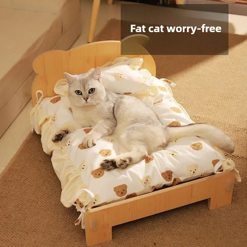 Kattenbed hout