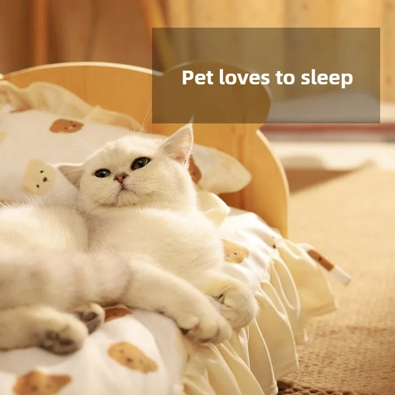 Kattenbed hout