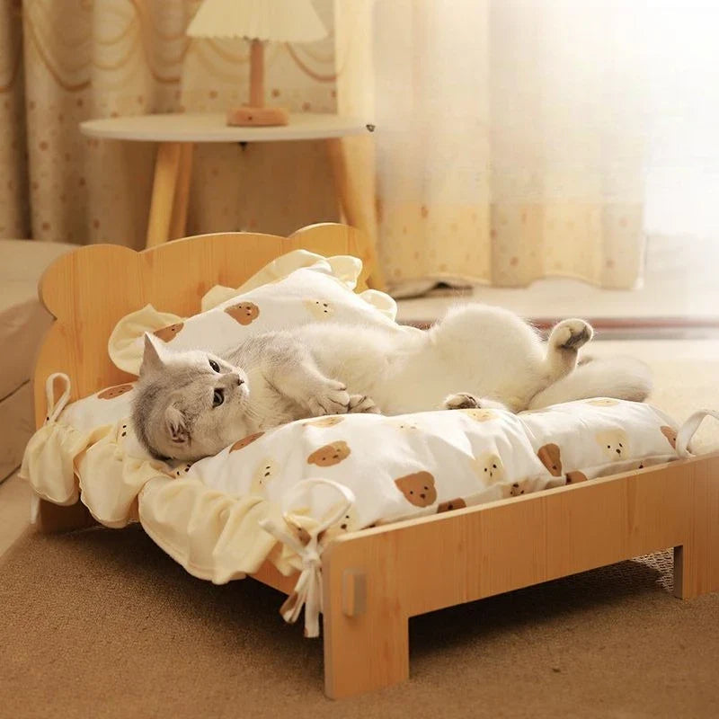 Kattenbed hout