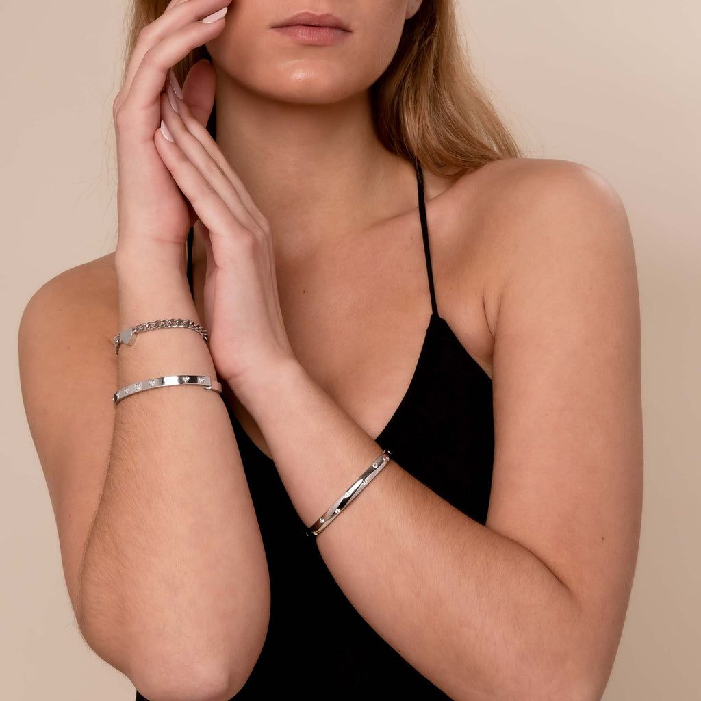 Luna bangle silver