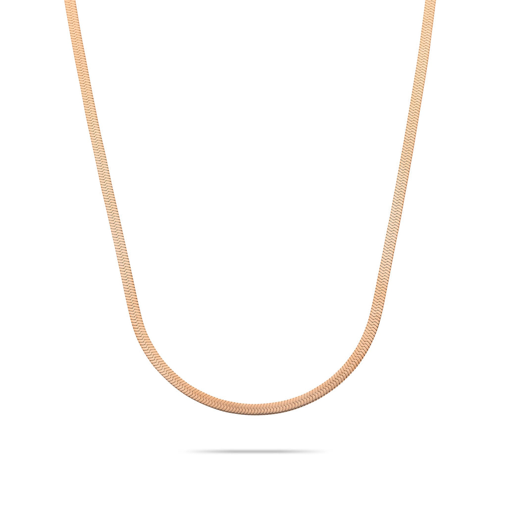 Snake necklace rosé gold