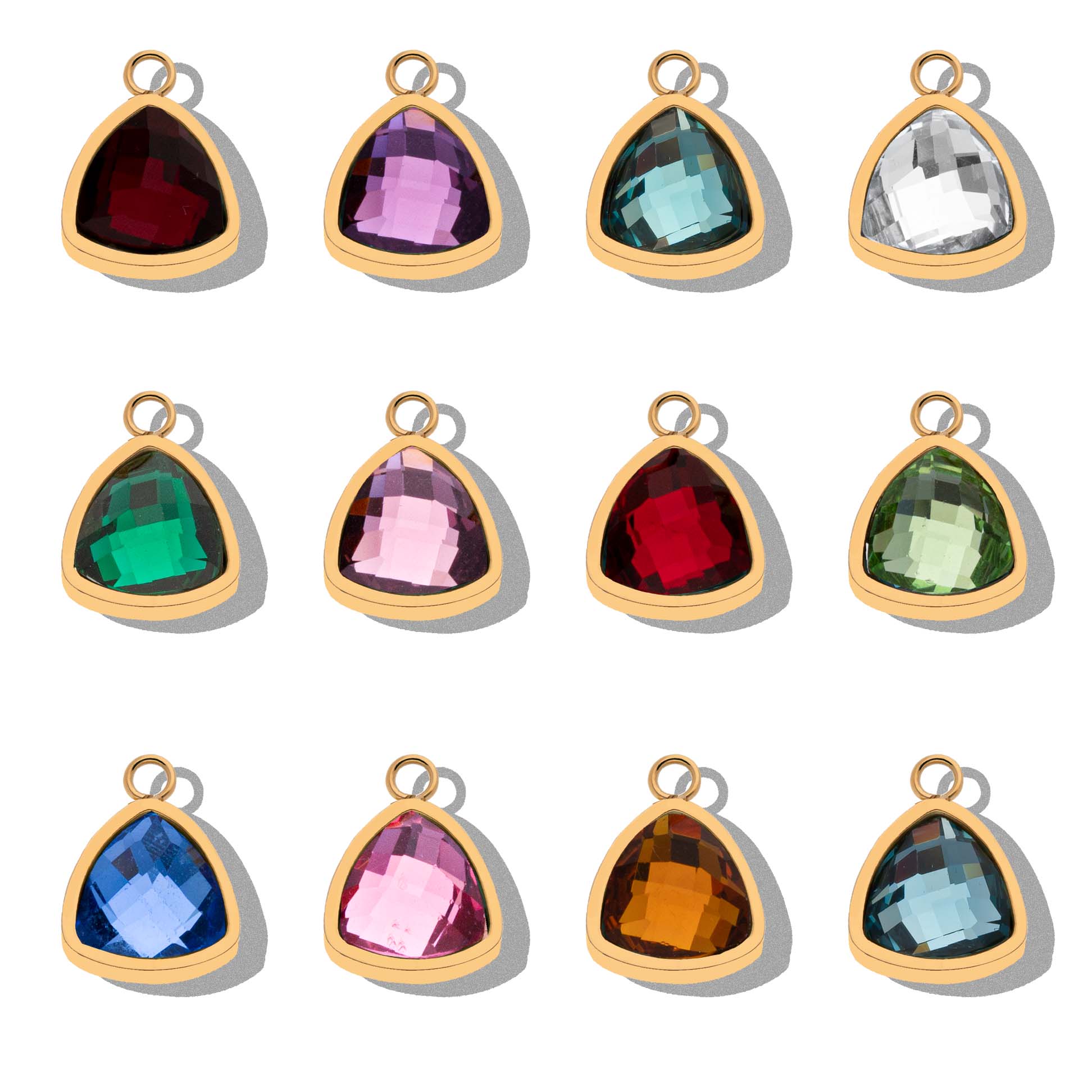 Letter & birthstone necklace silver