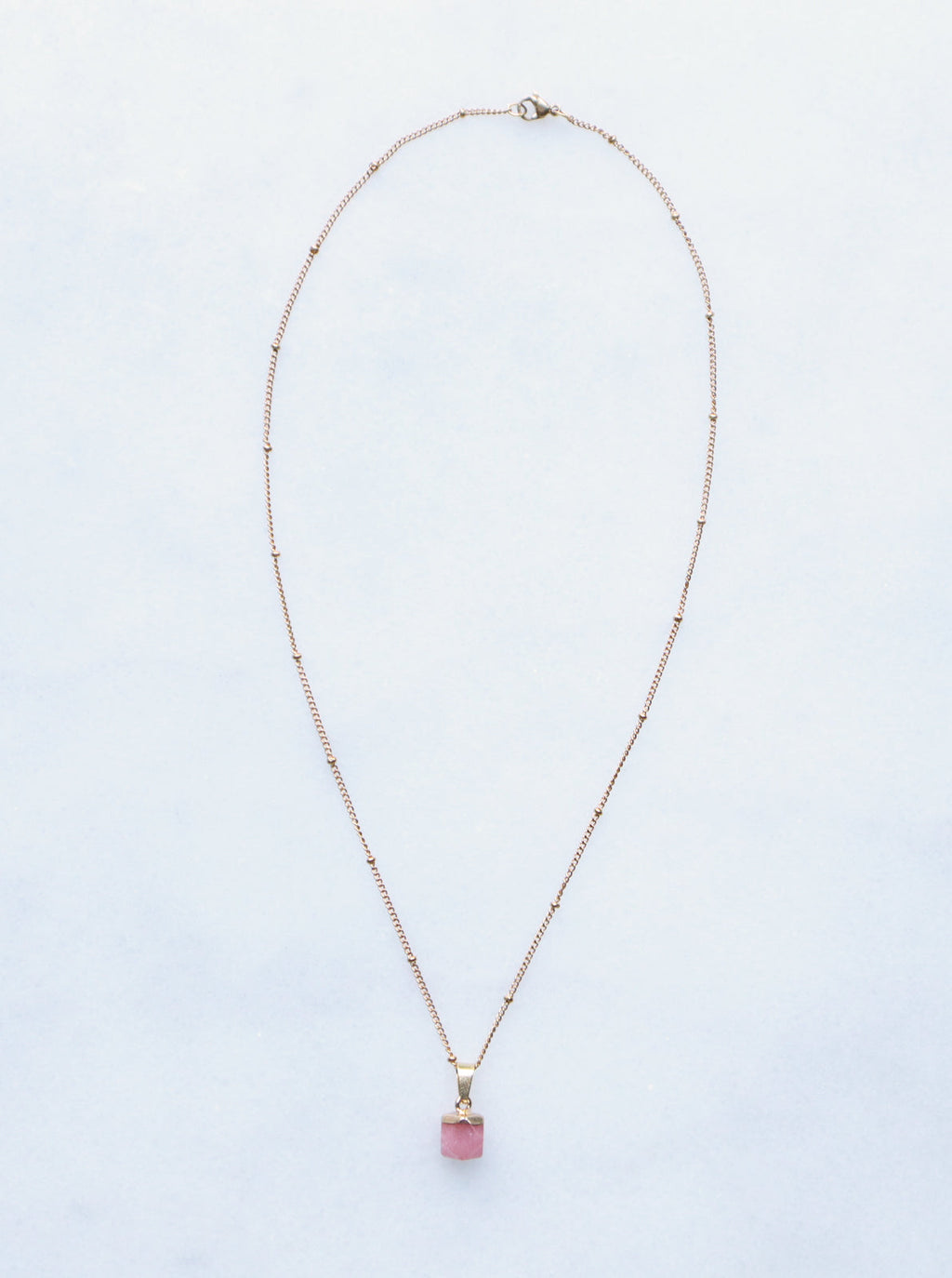 Pink Chalcedony Necklace for Love & Healing