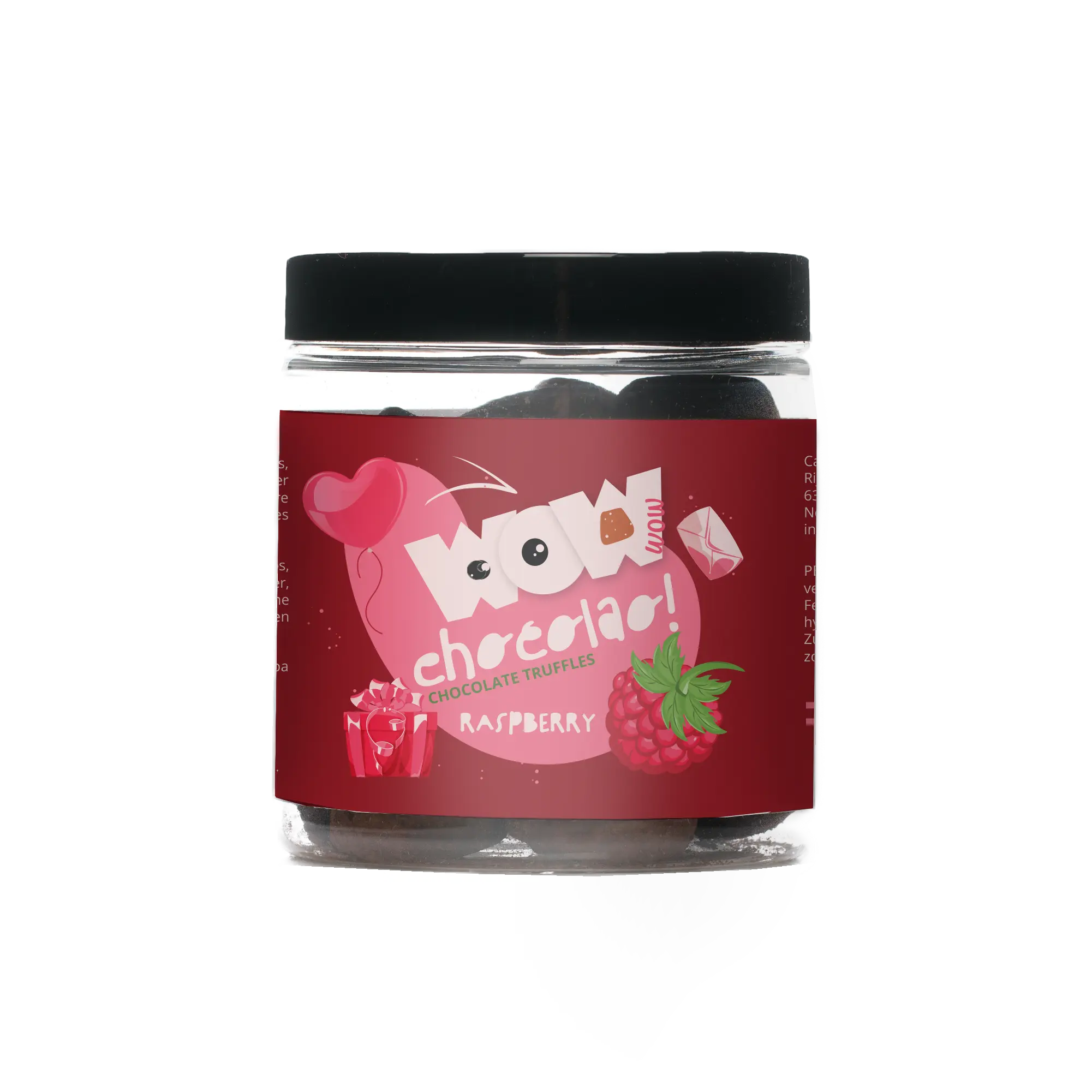 Raspberry Valentine Chocolate Truffles - Gifting jar 130g